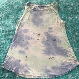 American Eagle Light Blue/Green/Gray Tank Top